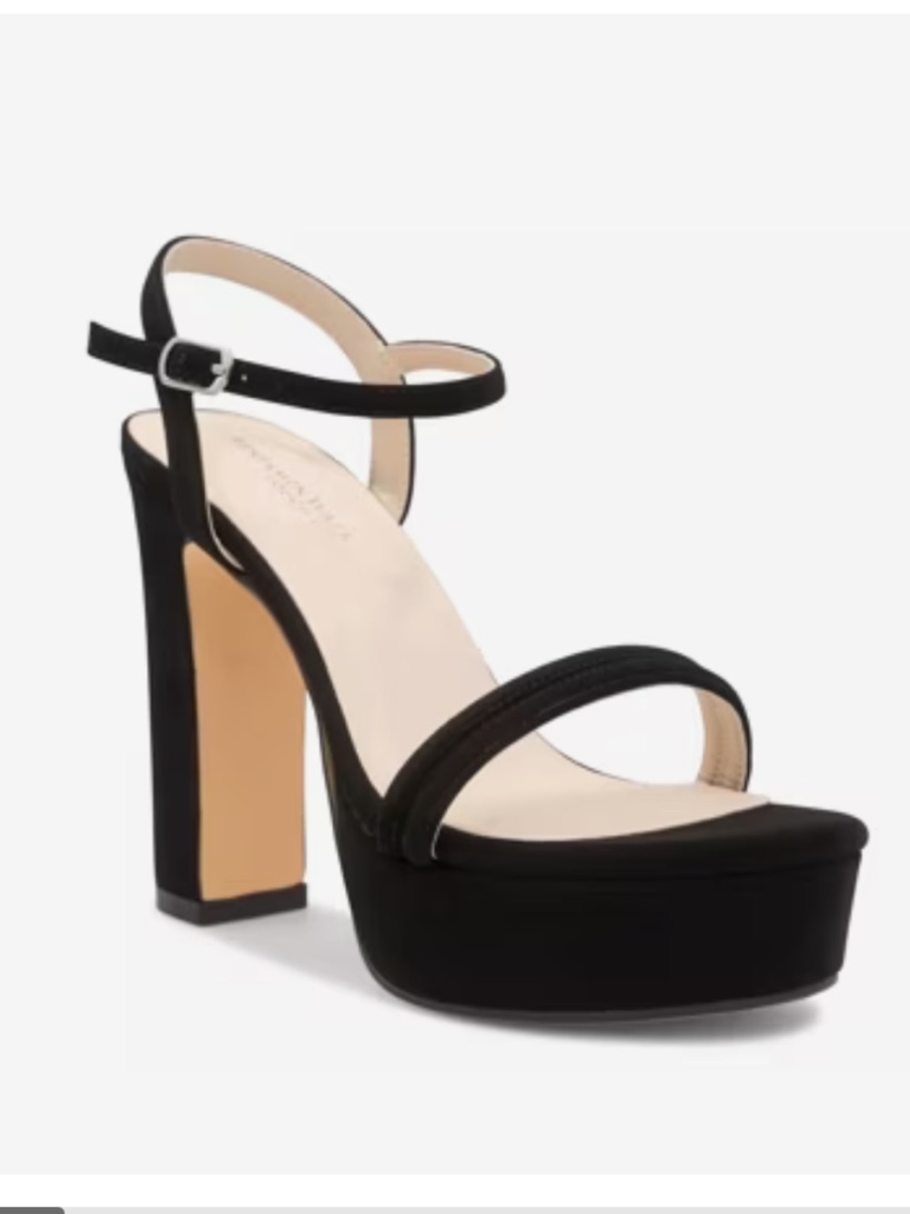 Benjamin Walk touch up Black Platform Ankle-Strap Sandals